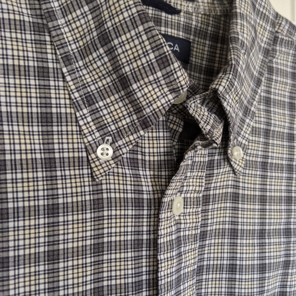 Men's Nautica plaid button down long sleeve - Picture 6 of 8